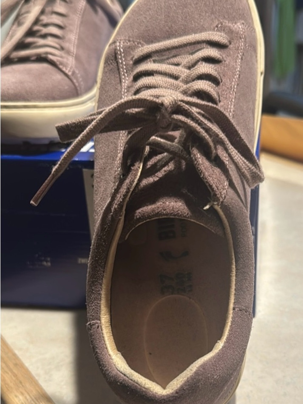 Birkenstock Sneakers in Mauve Gray with White Sole - Picture 7 of 10